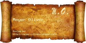 Meyer Olivér névjegykártya